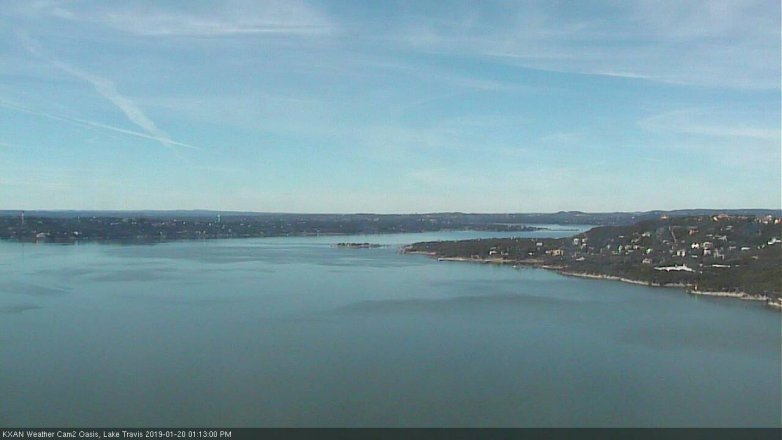 Lake Travis webcam, January 20, 2019 12:15 PM CT