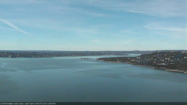 Lake Travis webcam, January 20, 2019 12:20 PM CT