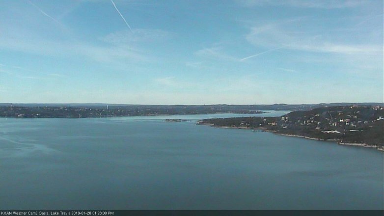 Lake Travis webcam, January 20, 2019 12:30 PM CT