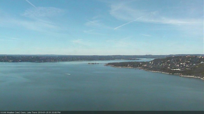 Lake Travis webcam, January 20, 2019 12:35 PM CT