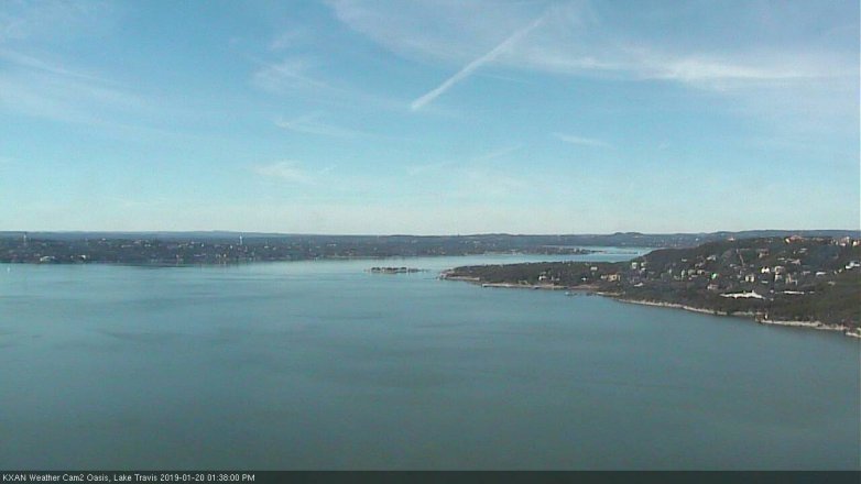 Lake Travis webcam, January 20, 2019 12:40 PM CT