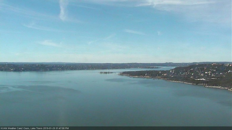 Lake Travis webcam, January 20, 2019 12:50 PM CT