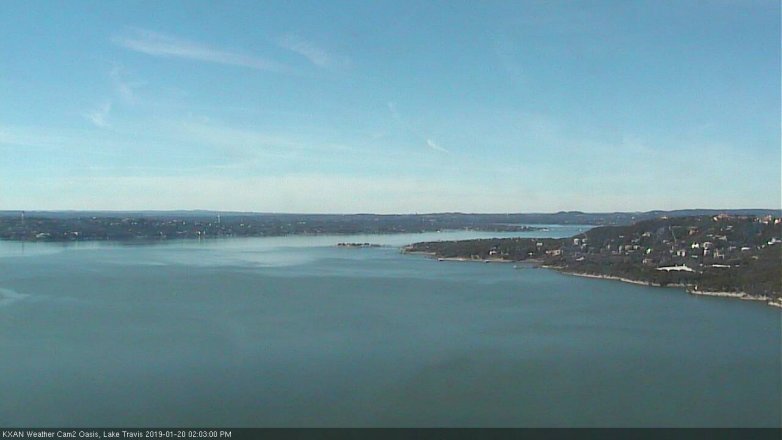 Lake Travis webcam, January 20, 2019 1:05 PM CT