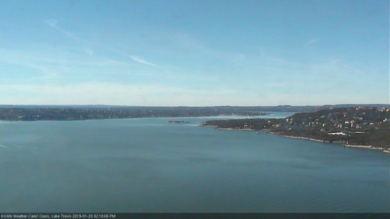 Lake Travis webcam, January 20, 2019 1:20 PM CT