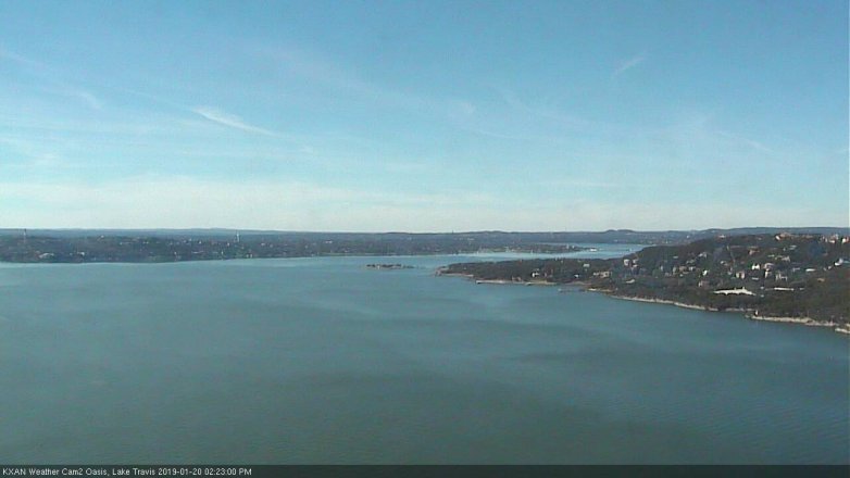 Lake Travis webcam, January 20, 2019 1:25 PM CT