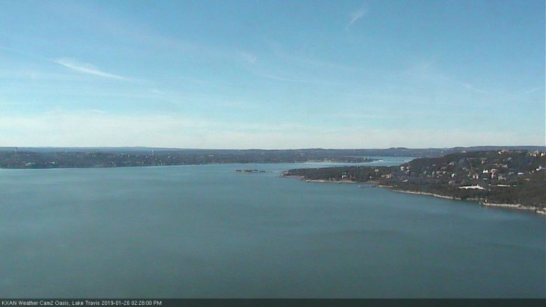 Lake Travis webcam, January 20, 2019 1:30 PM CT