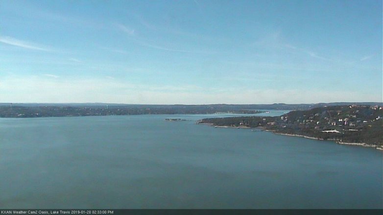 Lake Travis webcam, January 20, 2019 1:35 PM CT