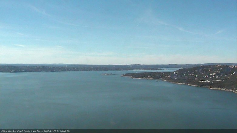 Lake Travis webcam, January 20, 2019 1:40 PM CT