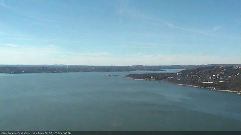 Lake Travis webcam, January 20, 2019 1:45 PM CT