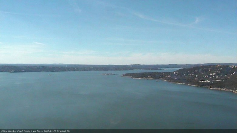 Lake Travis webcam, January 20, 2019 1:50 PM CT