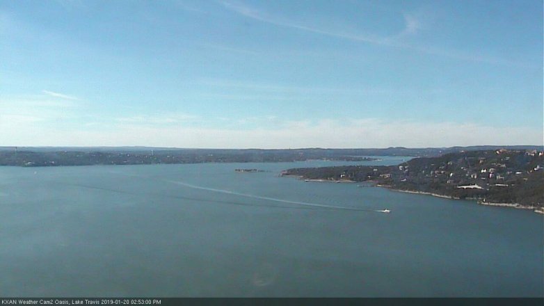 Lake Travis webcam, January 20, 2019 1:55 PM CT