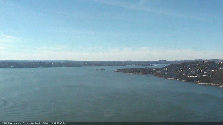 Lake Travis webcam, January 20, 2019 2:00 PM CT