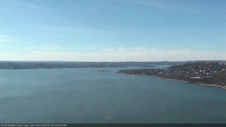 Lake Travis webcam, January 20, 2019 2:05 PM CT
