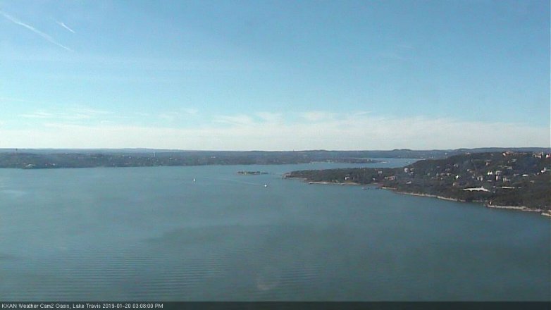 Lake Travis webcam, January 20, 2019 2:10 PM CT