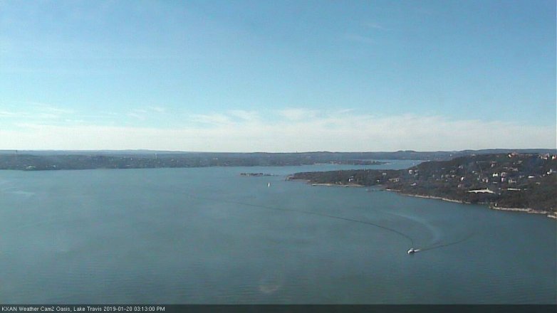 Lake Travis webcam, January 20, 2019 2:15 PM CT
