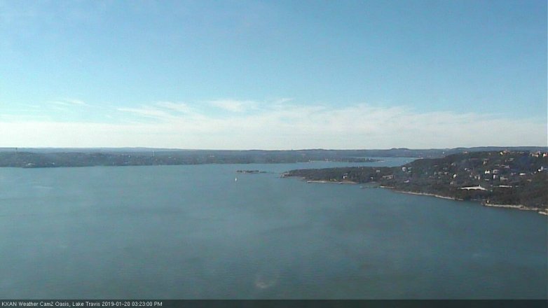 Lake Travis webcam, January 20, 2019 2:25 PM CT