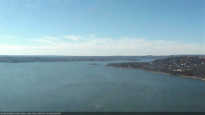 Lake Travis webcam, January 20, 2019 2:30 PM CT