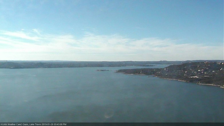 Lake Travis webcam, January 20, 2019 2:45 PM CT