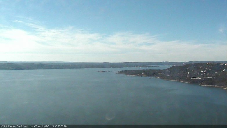Lake Travis webcam, January 20, 2019 2:55 PM CT