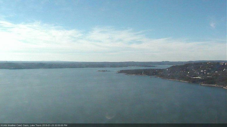 Lake Travis webcam, January 20, 2019 3:00 PM CT