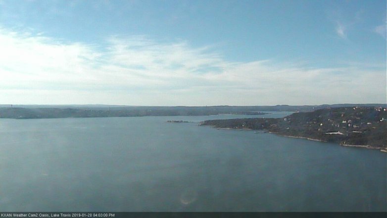 Lake Travis webcam, January 20, 2019 3:05 PM CT