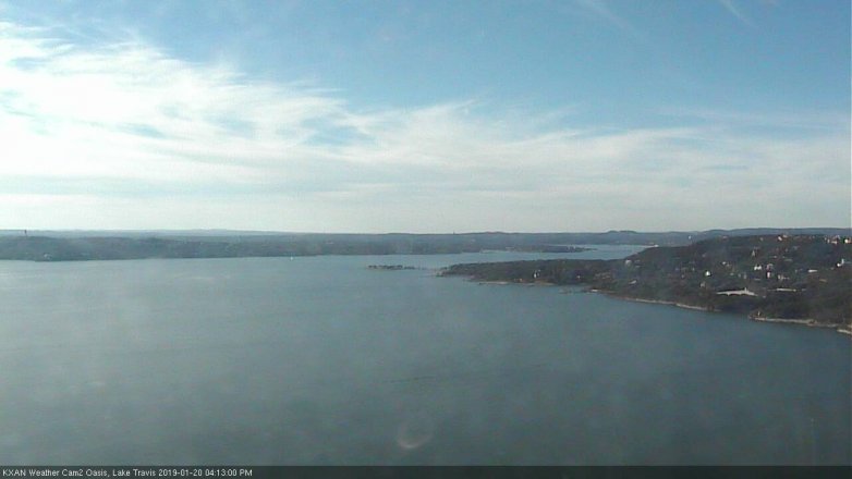 Lake Travis webcam, January 20, 2019 3:15 PM CT