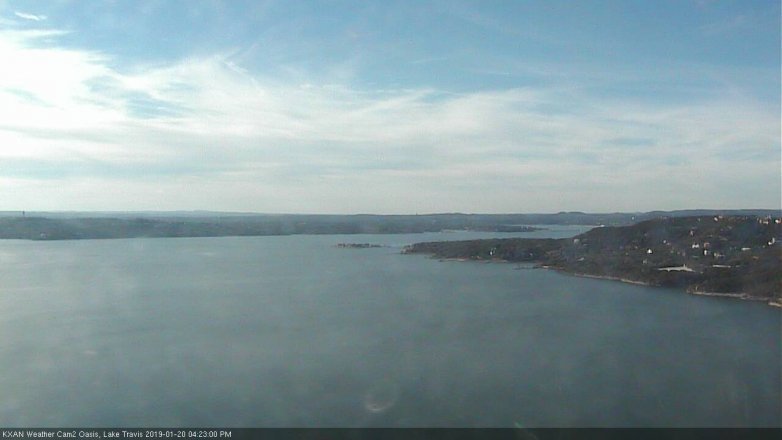 Lake Travis webcam, January 20, 2019 3:25 PM CT