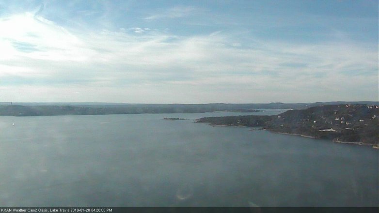 Lake Travis webcam, January 20, 2019 3:30 PM CT