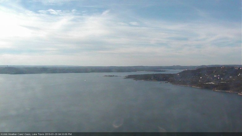 Lake Travis webcam, January 20, 2019 3:35 PM CT