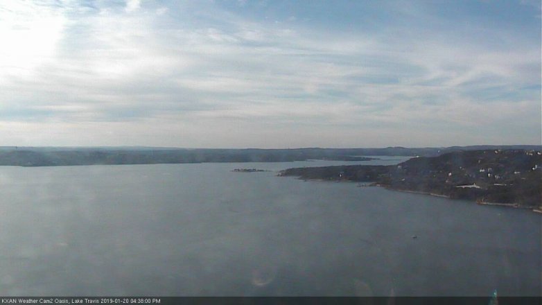 Lake Travis webcam, January 20, 2019 3:40 PM CT