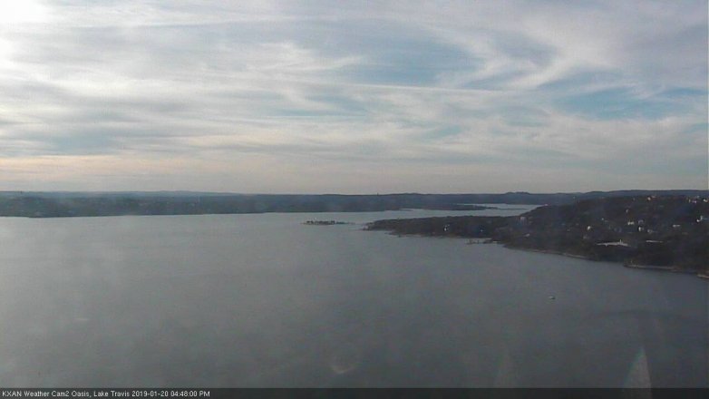 Lake Travis webcam, January 20, 2019 3:50 PM CT
