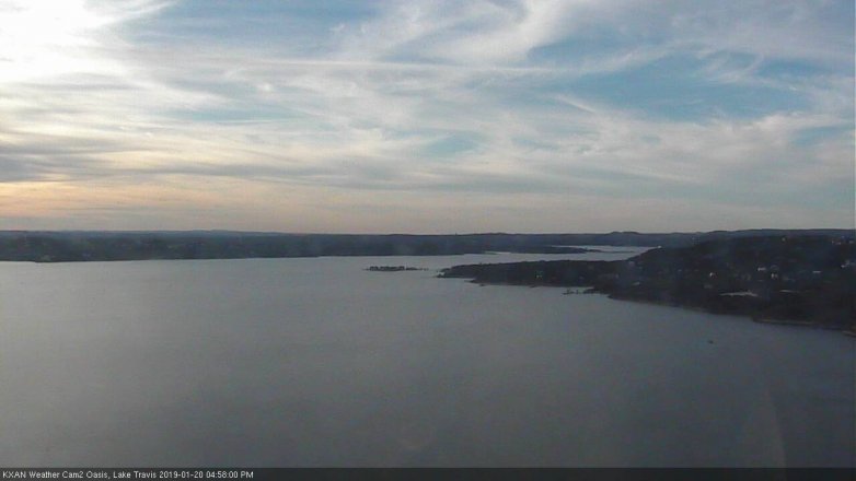 Lake Travis webcam, January 20, 2019 4:00 PM CT