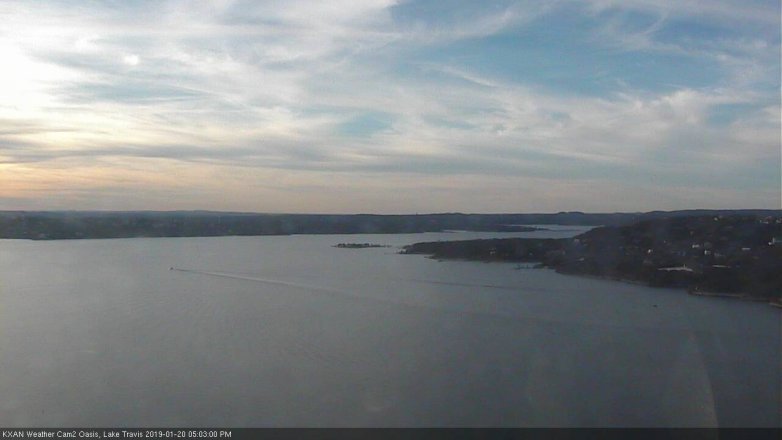 Lake Travis webcam, January 20, 2019 4:05 PM CT