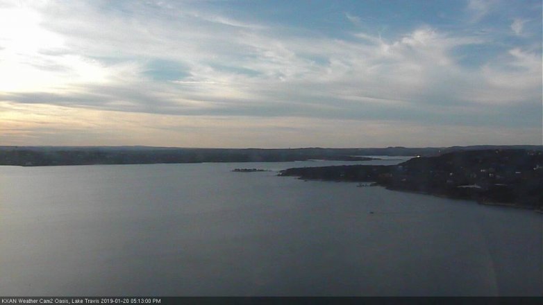 Lake Travis webcam, January 20, 2019 4:15 PM CT