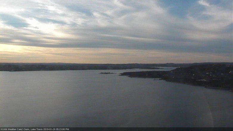 Lake Travis webcam, January 20, 2019 4:25 PM CT