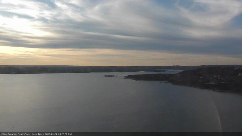 Lake Travis webcam, January 20, 2019 4:30 PM CT