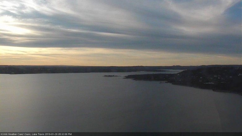 Lake Travis webcam, January 20, 2019 4:35 PM CT