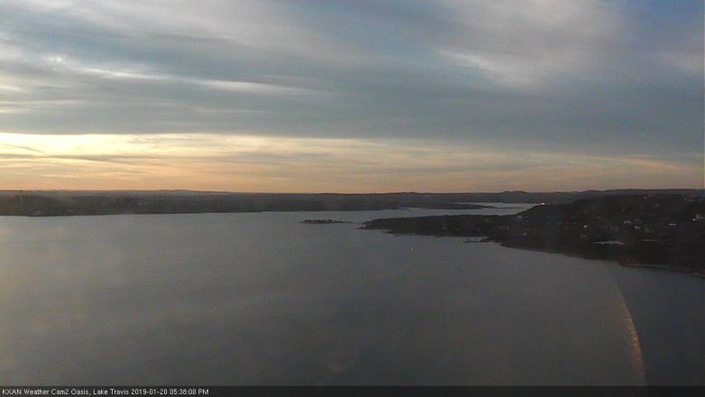 Lake Travis webcam, January 20, 2019 4:40 PM CT