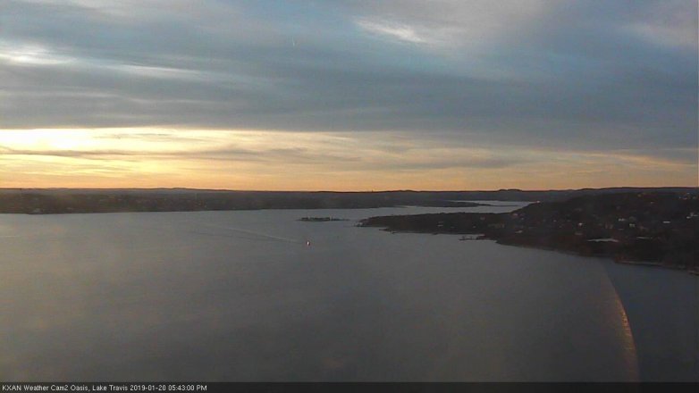 Lake Travis webcam, January 20, 2019 4:45 PM CT