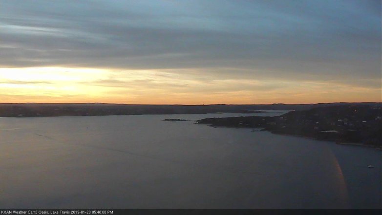 Lake Travis webcam, January 20, 2019 4:50 PM CT