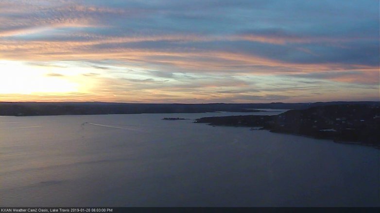 Lake Travis webcam, January 20, 2019 5:05 PM CT