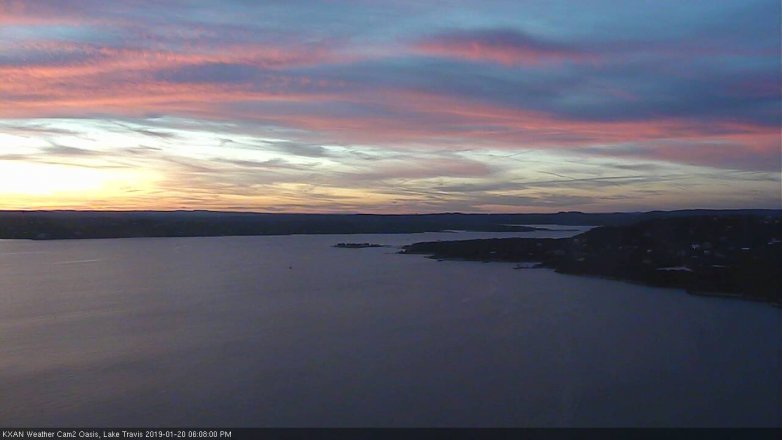 Lake Travis webcam, January 20, 2019 5:10 PM CT