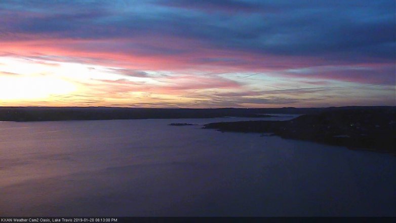 Lake Travis webcam, January 20, 2019 5:15 PM CT