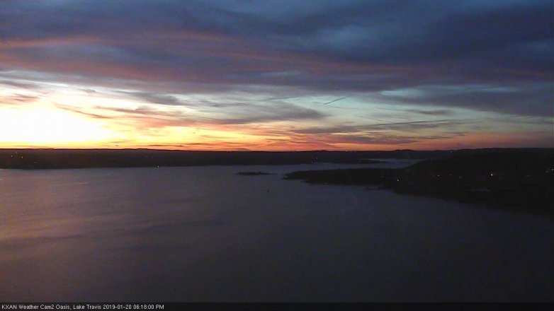 Lake Travis webcam, January 20, 2019 5:20 PM CT