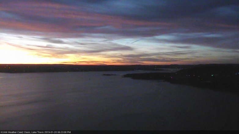 Lake Travis webcam, January 20, 2019 5:25 PM CT