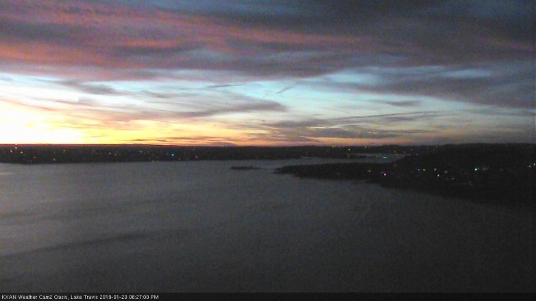 Lake Travis webcam, January 20, 2019 5:30 PM CT