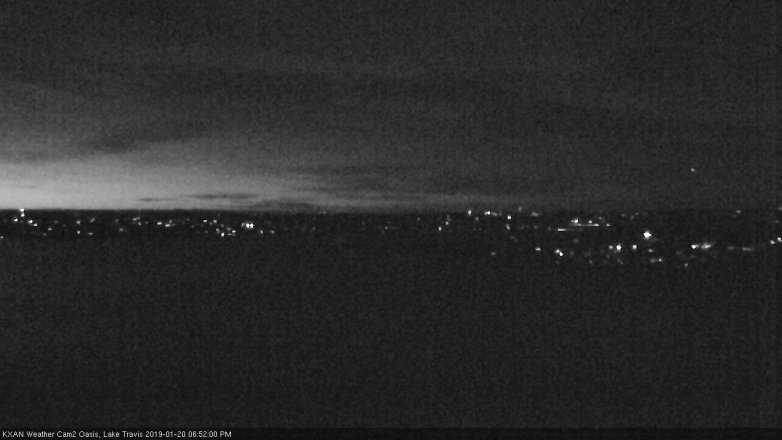Lake Travis webcam, January 20, 2019 5:55 PM CT