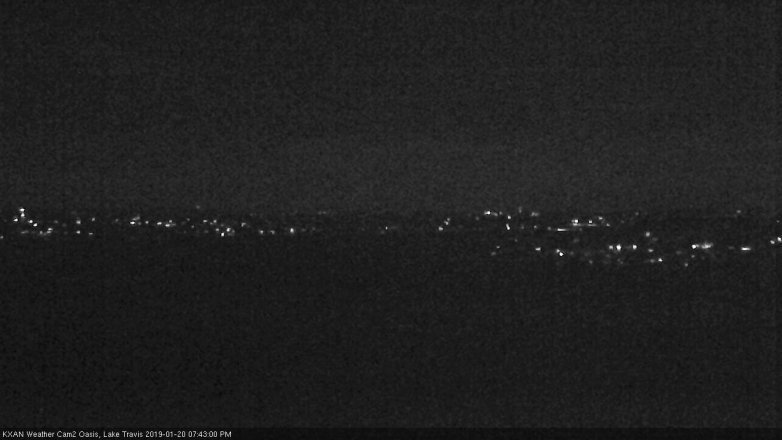 Lake Travis webcam, January 20, 2019 6:45 PM CT