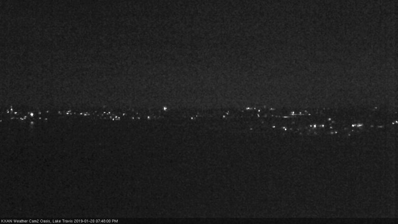 Lake Travis webcam, January 20, 2019 6:50 PM CT