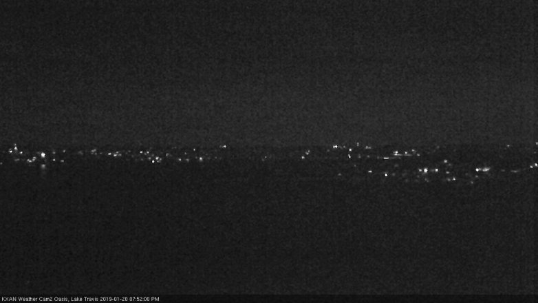 Lake Travis webcam, January 20, 2019 6:55 PM CT